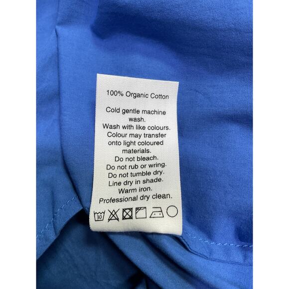 Matteau Organic Blue Cotton-Poplin Mini Dress Size 4 - Picture 4 of 4